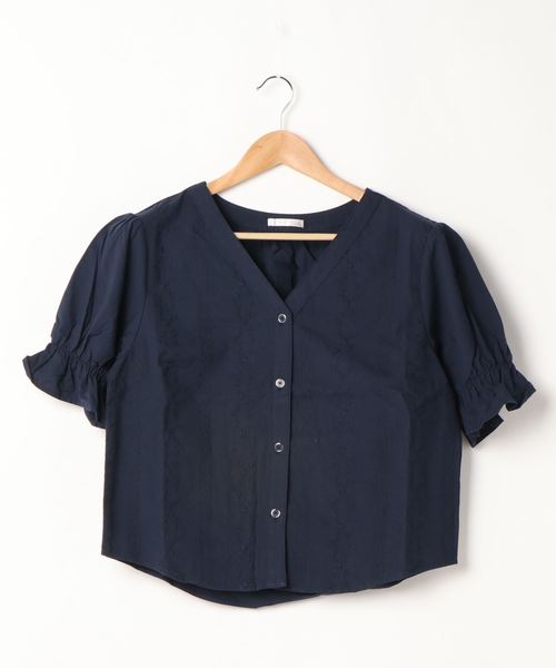 FUN.TRINITY（ファン トリニティー）の「コットンレースブラウス（シャツ/ブラウス・レディース・オフホワイト/ベージュ/グリーン/ネイビー・M）」の12枚目の写真