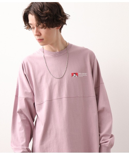 BEN DAVIS（ベンデイビス）の「【ベンデイビス×JUNRed別注】ドルマンスリーブルーズシルエットTシャツ（Tシャツ/カットソー・メンズ・ホワイト/ベージュ/ピンク/キャメル・LL/M/L）」の7枚目の写真