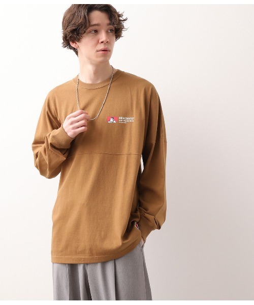 BEN DAVIS（ベンデイビス）の「【ベンデイビス×JUNRed別注】ドルマンスリーブルーズシルエットTシャツ（Tシャツ/カットソー・メンズ・ホワイト/ベージュ/ピンク/キャメル・LL/M/L）」の5枚目の写真