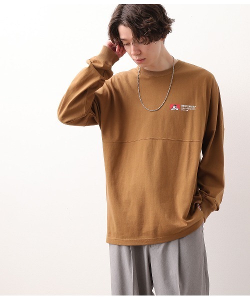 BEN DAVIS（ベンデイビス）の「【ベンデイビス×JUNRed別注】ドルマンスリーブルーズシルエットTシャツ（Tシャツ/カットソー・メンズ・ホワイト/ベージュ/ピンク/キャメル・LL/M/L）」の18枚目の写真