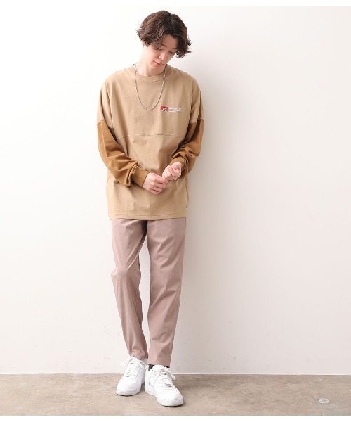 BEN DAVIS（ベンデイビス）の「【ベンデイビス×JUNRed別注】ドルマンスリーブルーズシルエットTシャツ（Tシャツ/カットソー・メンズ・ホワイト/ベージュ/ピンク/キャメル・LL/M/L）」の21枚目の写真