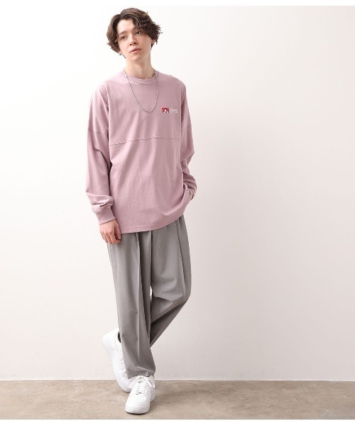 BEN DAVIS（ベンデイビス）の「【ベンデイビス×JUNRed別注】ドルマンスリーブルーズシルエットTシャツ（Tシャツ/カットソー・メンズ・ホワイト/ベージュ/ピンク/キャメル・LL/M/L）」の11枚目の写真