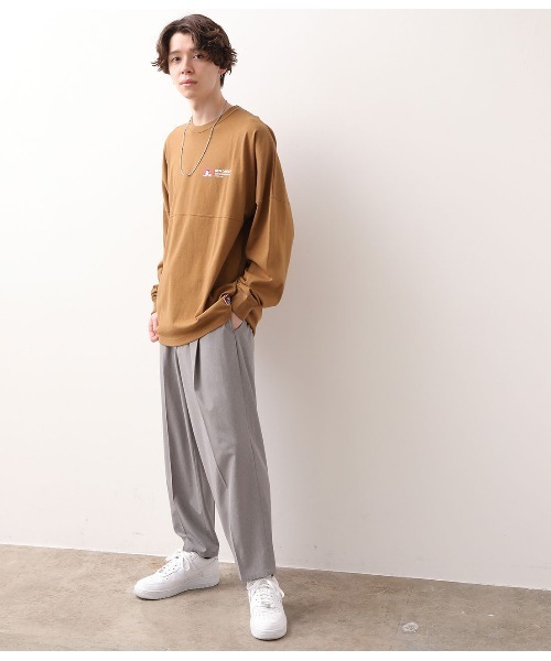 BEN DAVIS（ベンデイビス）の「【ベンデイビス×JUNRed別注】ドルマンスリーブルーズシルエットTシャツ（Tシャツ/カットソー・メンズ・ホワイト/ベージュ/ピンク/キャメル・LL/M/L）」の19枚目の写真