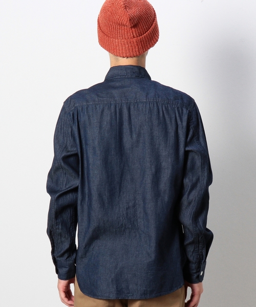 coen（コーエン）の「インディゴワークシャツ（シャツ/ブラウス・メンズ・ネイビー/ブラック・LARGE/X-LARGE/X-SMALL/MEDIUM/SMALL）」の5枚目の写真