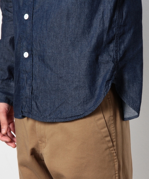 coen（コーエン）の「インディゴワークシャツ（シャツ/ブラウス・メンズ・ネイビー/ブラック・LARGE/X-LARGE/X-SMALL/MEDIUM/SMALL）」の7枚目の写真