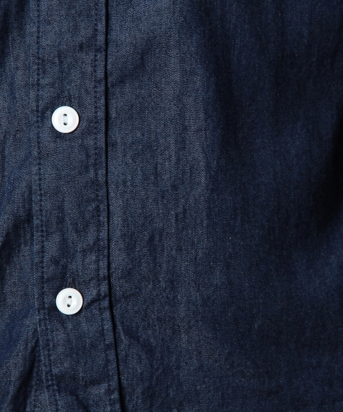 coen（コーエン）の「インディゴワークシャツ（シャツ/ブラウス・メンズ・ネイビー/ブラック・LARGE/X-LARGE/X-SMALL/MEDIUM/SMALL）」の8枚目の写真