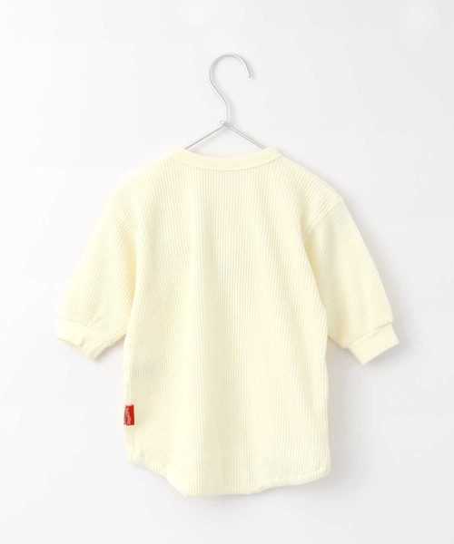 MAKE YOUR DAY（メイクユアデイ）の「ワッフルポケットロンパース■70.80cm（ロンパース・キッズ・チャコールグレー/パープル/ブラウン/グリーン/アイボリー・80/70）」の8枚目の写真