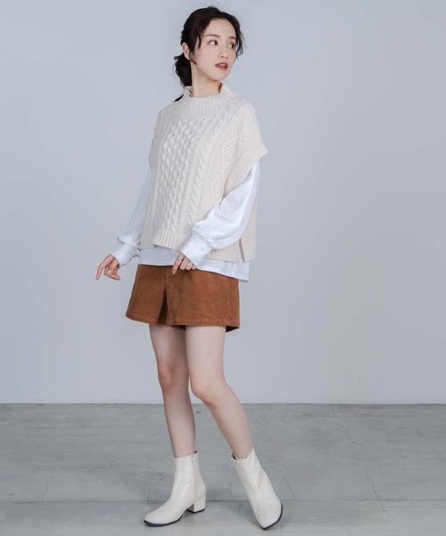 WEGO（ウィゴー）の「WEGO/【WEB限定】コーデュロイショーツ（その他パンツ・レディース・ブラック/グリーン系その他/アイボリー/キャメル/ベージュ・SMALL/MEDIUM/LARGE/X-SMALL）」の19枚目の写真