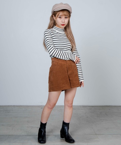 WEGO（ウィゴー）の「WEGO/【WEB限定】コーデュロイショーツ（その他パンツ・レディース・ブラック/グリーン系その他/アイボリー/キャメル/ベージュ・SMALL/MEDIUM/LARGE/X-SMALL）」の9枚目の写真