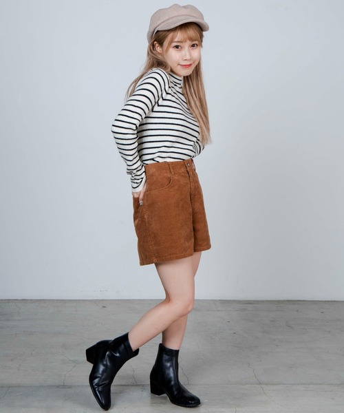 WEGO（ウィゴー）の「WEGO/【WEB限定】コーデュロイショーツ（その他パンツ・レディース・ブラック/グリーン系その他/アイボリー/キャメル/ベージュ・SMALL/MEDIUM/LARGE/X-SMALL）」の14枚目の写真