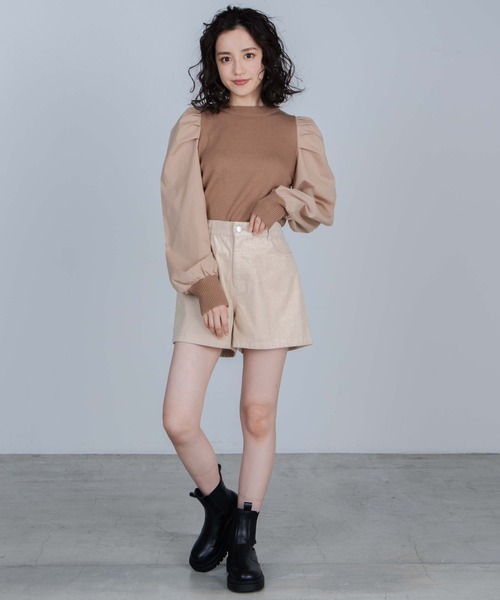 WEGO（ウィゴー）の「WEGO/【WEB限定】コーデュロイショーツ（その他パンツ・レディース・ブラック/グリーン系その他/アイボリー/キャメル/ベージュ・SMALL/MEDIUM/LARGE/X-SMALL）」の15枚目の写真