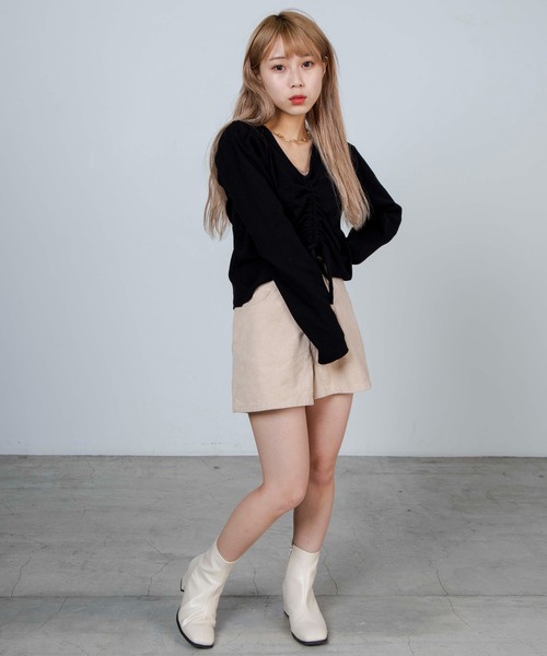 WEGO（ウィゴー）の「WEGO/【WEB限定】コーデュロイショーツ（その他パンツ・レディース・ブラック/グリーン系その他/アイボリー/キャメル/ベージュ・SMALL/MEDIUM/LARGE/X-SMALL）」の10枚目の写真