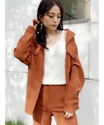 GYDA | シンプルシャツ ジャケット【セットアップ】(テーラードジャケット)