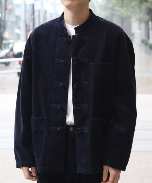 INHERIT（インヘリット）の「【#CRH】 COLE KUNG-HU JACKET【セットアップ着用可能】（ブルゾン・メンズ・ネイビー/アイボリー・LARGE/MEDIUM）」の2枚目の写真