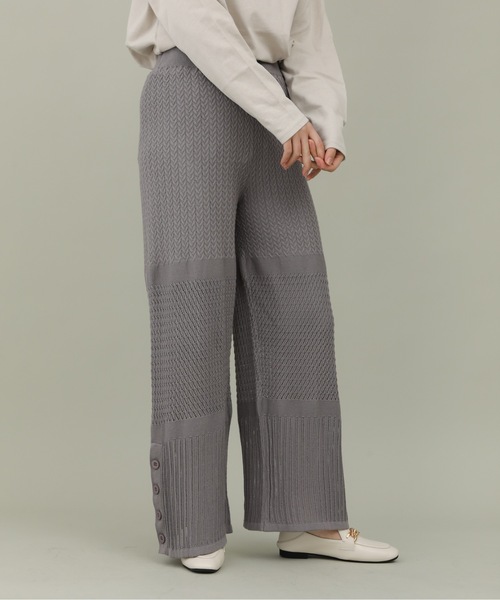 sakishimatokyo（サキシマトーキョー）の「【ZOZO限定】サキシマamp「スカシサイドボタンパンツ」（その他パンツ・レディース・ホワイト系その他/ブラック/ラベンダー/カーキ・FREE）」の4枚目の写真