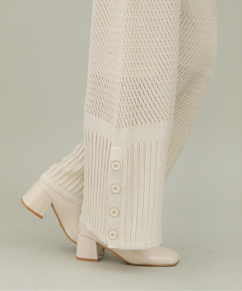 sakishimatokyo（サキシマトーキョー）の「【ZOZO限定】サキシマamp「スカシサイドボタンパンツ」（その他パンツ・レディース・ホワイト系その他/ブラック/ラベンダー/カーキ・FREE）」の2枚目の写真