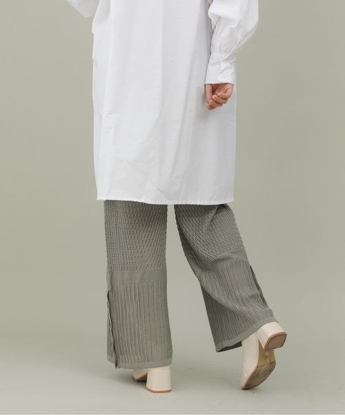 sakishimatokyo（サキシマトーキョー）の「【ZOZO限定】サキシマamp「スカシサイドボタンパンツ」（その他パンツ・レディース・ホワイト系その他/ブラック/ラベンダー/カーキ・FREE）」の9枚目の写真