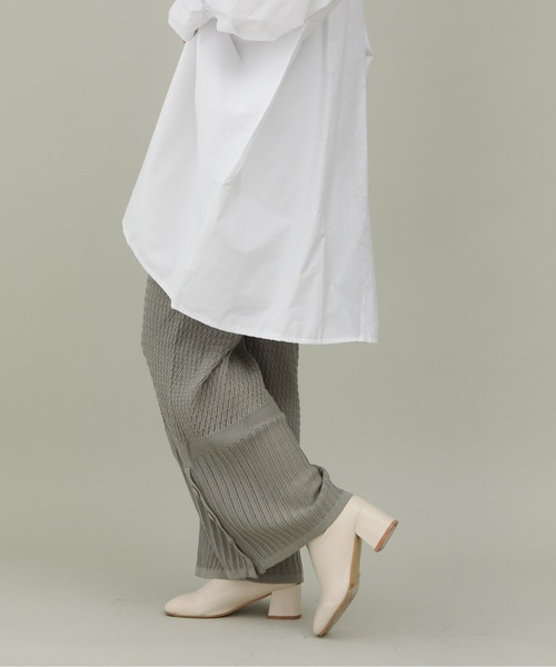 sakishimatokyo（サキシマトーキョー）の「【ZOZO限定】サキシマamp「スカシサイドボタンパンツ」（その他パンツ・レディース・ホワイト系その他/ブラック/ラベンダー/カーキ・FREE）」の12枚目の写真