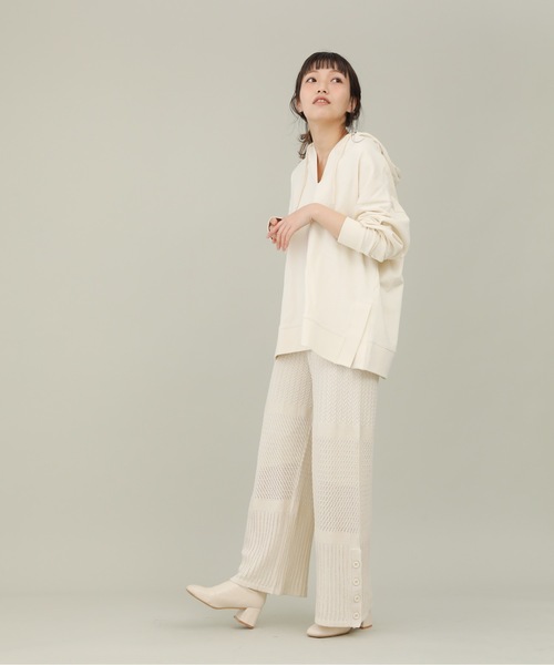 sakishimatokyo（サキシマトーキョー）の「【ZOZO限定】サキシマamp「スカシサイドボタンパンツ」（その他パンツ・レディース・ホワイト系その他/ブラック/ラベンダー/カーキ・FREE）」の14枚目の写真