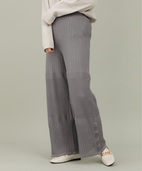 sakishimatokyo（サキシマトーキョー）の「【ZOZO限定】サキシマamp「スカシサイドボタンパンツ」（その他パンツ・レディース・ホワイト系その他/ブラック/ラベンダー/カーキ・FREE）」の10枚目の写真