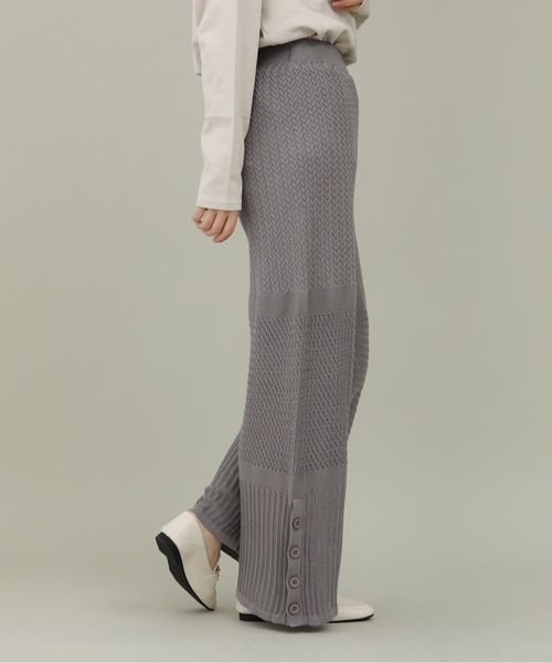 sakishimatokyo（サキシマトーキョー）の「【ZOZO限定】サキシマamp「スカシサイドボタンパンツ」（その他パンツ・レディース・ホワイト系その他/ブラック/ラベンダー/カーキ・FREE）」の13枚目の写真