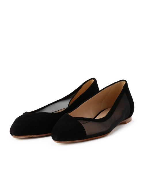 ESTNATION / シースルーコンビフラットパンプス ESTNATION / シースルーコンビフラットパンプス - メルカリ