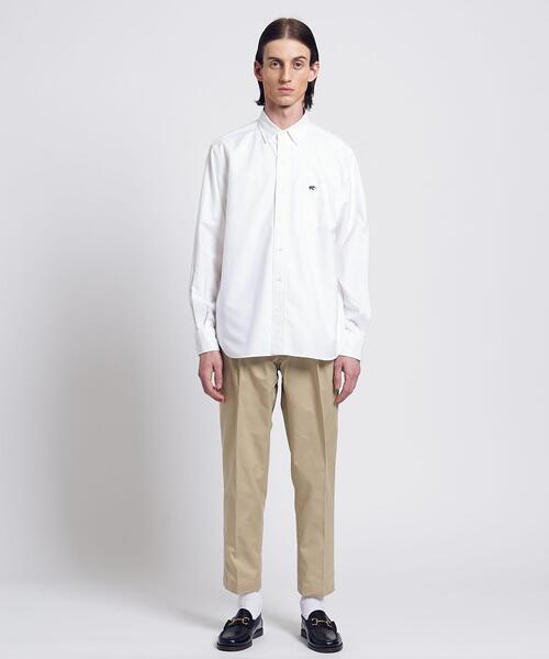 SCYE BASICS サイベーシックス ボタンダウンシャツ 40 白 Scye サイ ボタンダウンシャツ FINX Cotton Oxford B.D Collar