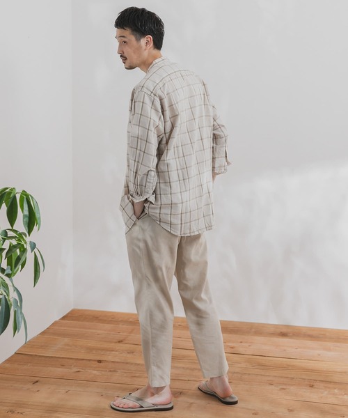 URBAN RESEARCH DOORS(アーバンリサーチドアーズ)の「綿麻ライトオックスバンドカラーシャツ(シャツ/ブラウス・メンズ・カーキ/ブルー/ベージュ/ネイビー・40/38)」の18枚目の写真