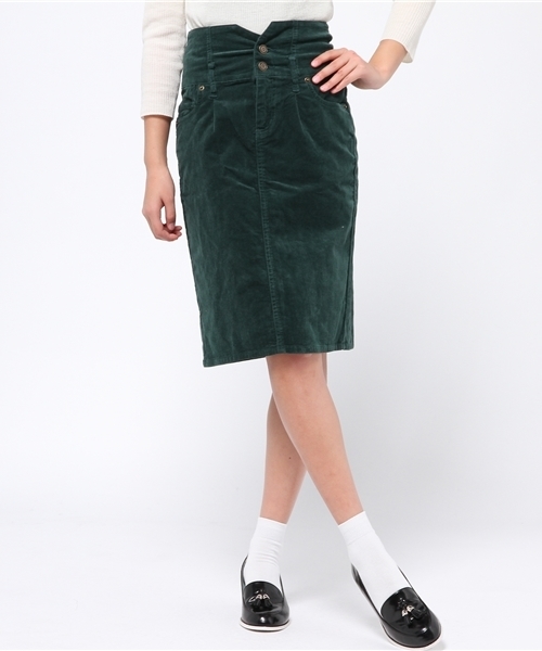 WEGO（ウィゴー）の「WEGO/コーデュロイタックペンシルスカート（スカート・レディース・アイボリー/ダークグリーン/ワイン・FREE）」の16枚目の写真