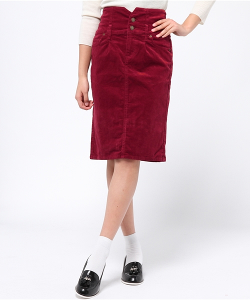 WEGO（ウィゴー）の「WEGO/コーデュロイタックペンシルスカート（スカート・レディース・アイボリー/ダークグリーン/ワイン・FREE）」の17枚目の写真