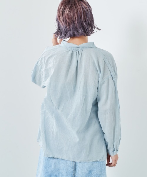 e.r.g*（イーアールジー）の「ボイル　ドロップシャツ（シャツ/ブラウス・レディース・ブラック/オフホワイト/サックスブルー/イエロー・M）」の17枚目の写真