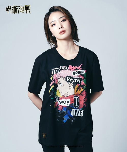 glamb(グラム)の「Itadori T / イタドリTシャツ【呪術廻戦コラボレーションアイテム】(Tシャツ/カットソー・メンズ・ホワイト/ブラック・4/3/2/1/0)」の2枚目の写真