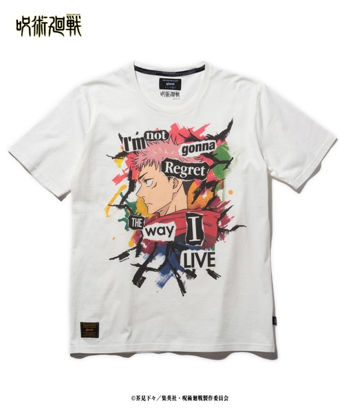 即購入不可 呪術廻戦 glamb 虎杖悠仁 イタドリTシャツ ホワイト 2サイズ Itadori T / イタドリTシャツ【呪術廻戦コラボレーションアイテム】（T