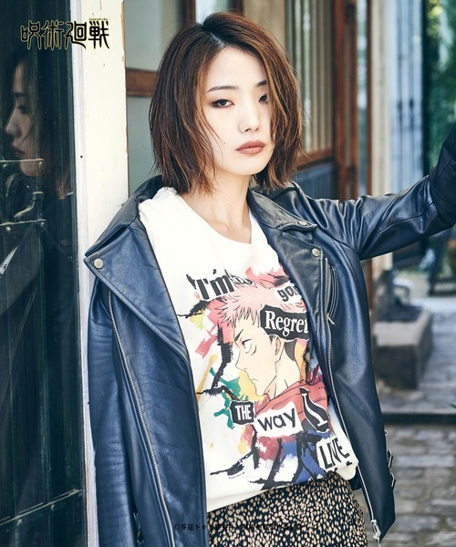 glamb(グラム)の「Itadori T / イタドリTシャツ【呪術廻戦コラボレーションアイテム】(Tシャツ/カットソー・メンズ・ホワイト/ブラック・4/3/2/1/0)」の6枚目の写真