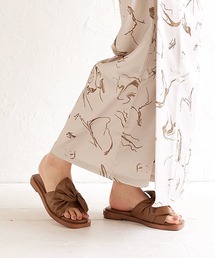 ソフトターバンリボンフラットサンダル(214-30173)JELLY BEANS(ジェリービーンズ)