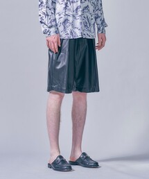 tk.TAKEO KIKUCHI | シンセティックレザーショーツ（ユニセックスアイテム）(その他パンツ)