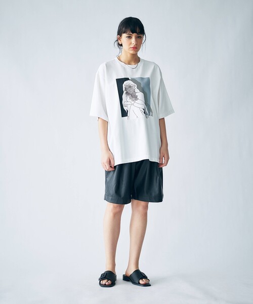 tk.TAKEO KIKUCHI（ティーケータケオキクチ）の「◆シンセティックレザーショーツ（ユニセックスアイテム）（その他パンツ・メンズ・ブラック系3・88/66）」の5枚目の写真