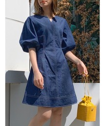 Dazzlin ダズリンのワンピース ドレス ブルー ネイビー 青色系 コットン 通販 Zozotown