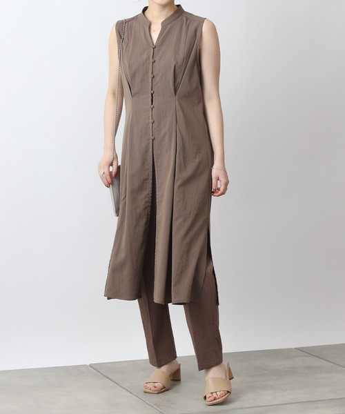 COLONY 2139（コロニートゥーワンスリーナイン）の「【WEB・一部店舗限定】麻調テーパードパンツ(セットアップ可)（その他パンツ・レディース・ブラック/ブラウン・MEDIUM/LARGE）」の7枚目の写真