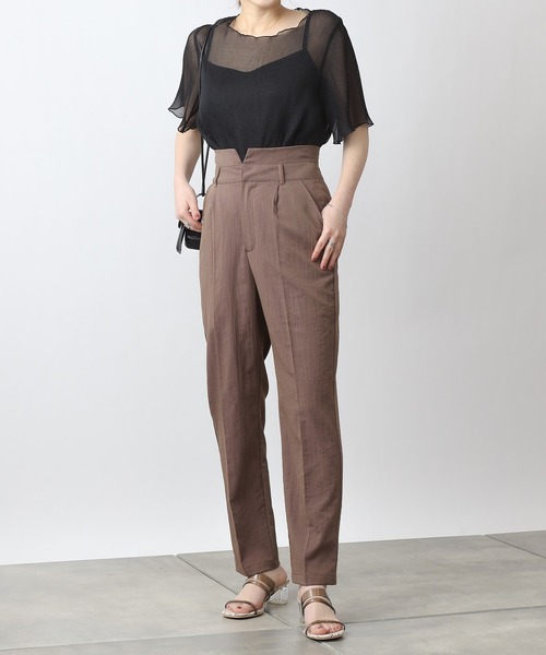 COLONY 2139（コロニートゥーワンスリーナイン）の「【WEB・一部店舗限定】麻調テーパードパンツ(セットアップ可)（その他パンツ・レディース・ブラック/ブラウン・MEDIUM/LARGE）」の14枚目の写真
