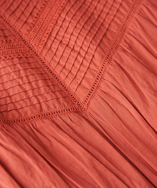 ROPE' PICNIC（ロペピクニック）の「INDIAバイアスレースティアードワンピース（ワンピース・レディース・オレンジ系その他/ブラック/グリーン・38）」の14枚目の写真