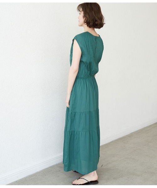 ROPE' PICNIC（ロペピクニック）の「INDIAバイアスレースティアードワンピース（ワンピース・レディース・オレンジ系その他/ブラック/グリーン・38）」の4枚目の写真