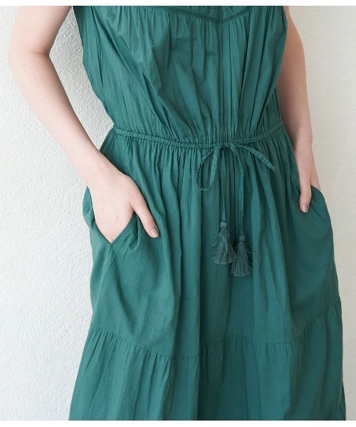 ROPE' PICNIC（ロペピクニック）の「INDIAバイアスレースティアードワンピース（ワンピース・レディース・オレンジ系その他/ブラック/グリーン・38）」の10枚目の写真