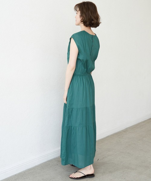 ROPE' PICNIC（ロペピクニック）の「INDIAバイアスレースティアードワンピース（ワンピース・レディース・オレンジ系その他/ブラック/グリーン・38）」の19枚目の写真