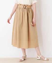 DRESKIP | ベルテッドタックフレアロングスカート(スカート)