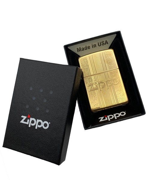 Zippo(ジッポー)の「ZIPPO ジッポ 29677 ZIPPO AND PATTERN DESIGN(アッシュトレイ/ライター・メンズ・ゴールド・FREE)」の3枚目の写真