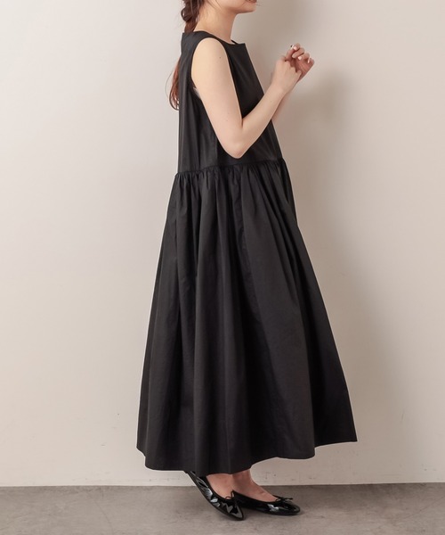 PUAL CE CIN（ピュアルセシン）の「ペーパー加工ワンピース（ワンピース・レディース・ホワイト/ブラック/ナチュラル・FREE）」の2枚目の写真