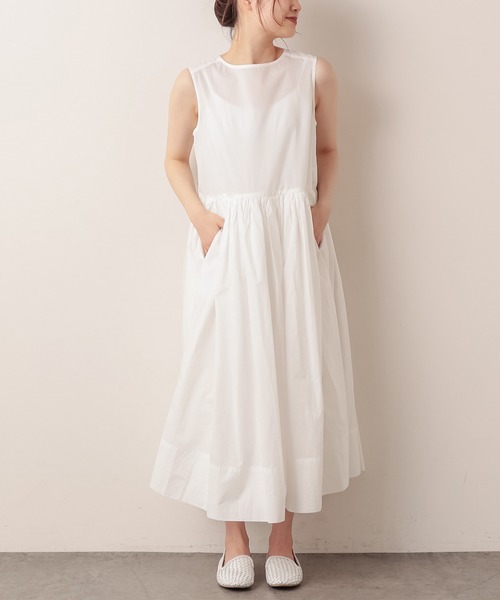 PUAL CE CIN（ピュアルセシン）の「ペーパー加工ワンピース（ワンピース・レディース・ホワイト/ブラック/ナチュラル・FREE）」の11枚目の写真