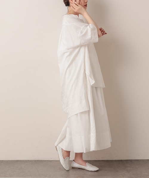 PUAL CE CIN（ピュアルセシン）の「ペーパー加工ワンピース（ワンピース・レディース・ホワイト/ブラック/ナチュラル・FREE）」の16枚目の写真