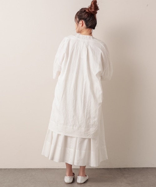 PUAL CE CIN（ピュアルセシン）の「ペーパー加工ワンピース（ワンピース・レディース・ホワイト/ブラック/ナチュラル・FREE）」の17枚目の写真